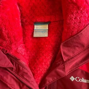 Columbia Red two toned winter jacket